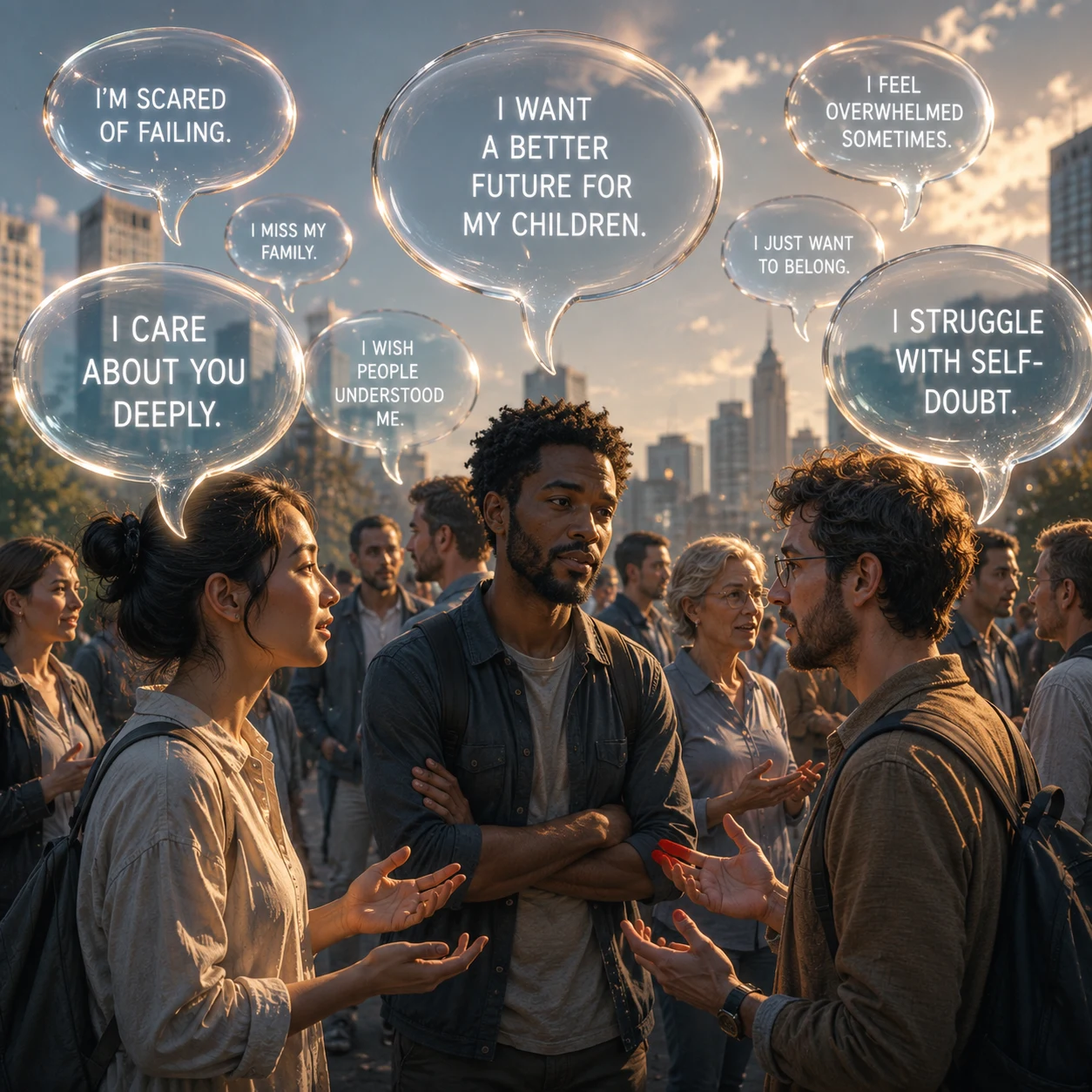 People speaking openly as transparent speech reveals only truth