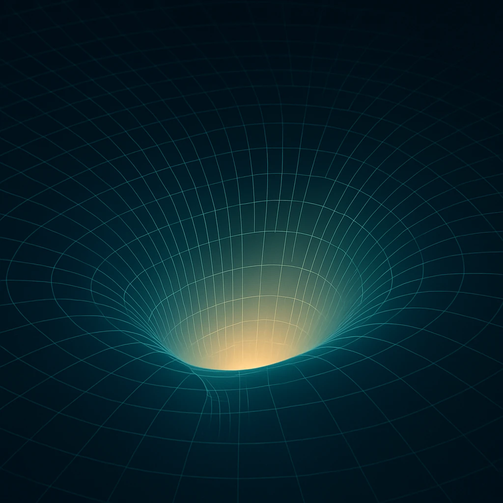 Conceptual visualization of spacetime curvature